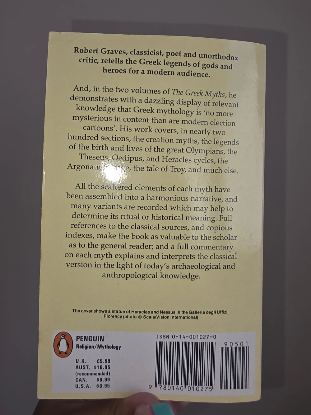 Robert Graves The Greek Myths 2 – Cream Cover